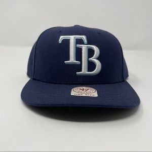 Tampa Bay Rays Embroidered Strap Back Hat Navy Blue NWT